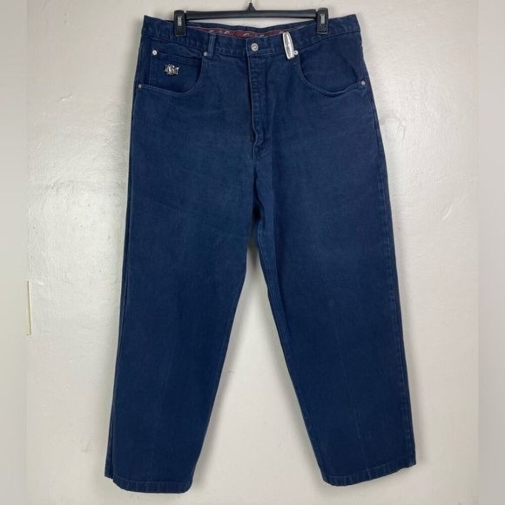 Vtg Pelle Pelle Men's Blue Baggy Jeans actual 36x29 (tag 42) skater hip hop y2k